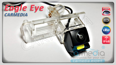 RENAULT Duster (хромированная планка над номером), Kaptur CARMEDIA CME-7517C Eagle Eye Night Vision Автомобильная камера заднего вида