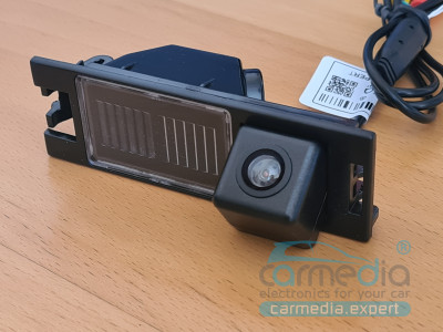 Hyundai IX35 (с 2008г.в. по  2016г.в.) / Tucson (с 2010г.в. по 2013г.в.) CARMEDIA CM-AVG-HYN03 CCD-sensor Night Vision (ночная съёмка) с линиями разметки (Линза-Стекло) Цветная штатная камера заднего вида
