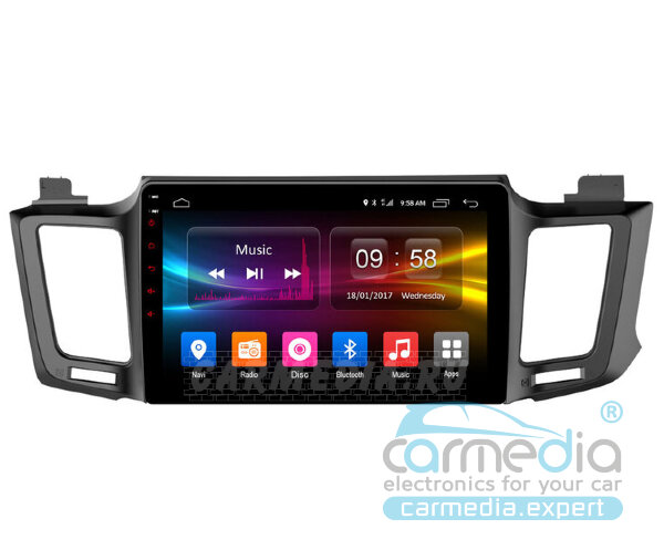 Toyota RAV-4 2013+ (поддержка заводских камер) CARMEDIA KD-1034-P30-9 DSP Android 9.0 Штатное головное мультимедийное устройство