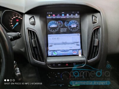 Ford Focus 2011+ (все комплектации) CARMEDIA ZF-1003-DSP-X6-64 Tesla-Style (RK PX6 6x2.0 Ghz, 4Gb Ram, 64 Gb ROM, DSP, BT4.0, 1920*1080) Штатное головное мультимедийное устройство