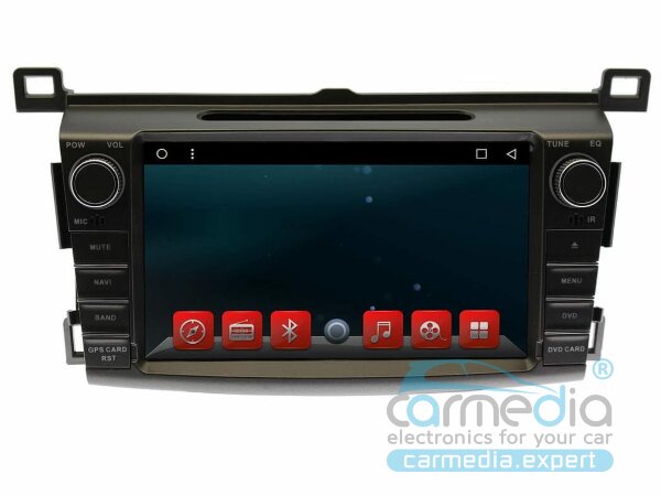 Toyota RAV4 2013+ (поддержка кругового обзора, усилителя, камеры, бк) CARMEDIA QR-8045-T8 Штатное головное мультимедийное устройство на OC Android 7.1.2 / 8.1
