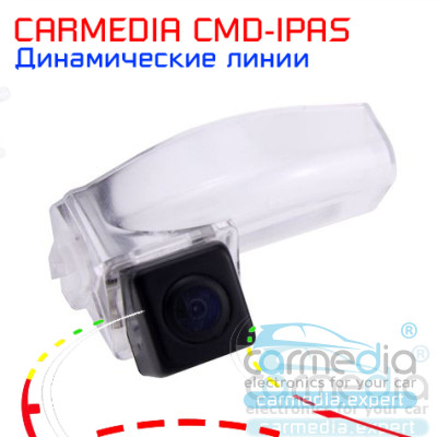 Mazda 2, 3 2003-2009 (BK) Цветная штатная камера заднего вида с динамическими линиями (ночная съемка, линза-стекло) CARMEDIA CMD-IPAS-MZ3