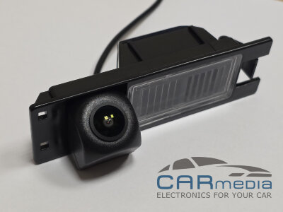 Opel Vectra C, Astra H, Zafira B, Corsa, Astra J (хэтчбэк, седан) CARMEDIA ZF-7239HB Цветная штатная камера заднего вида AHD720P25HZ-CVBS для автомобилей в планку над номером