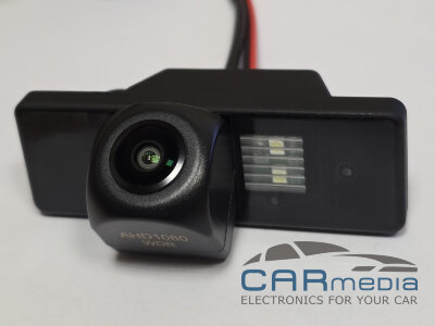 CITROEN/ INFINITI/ NISSAN/ PEUGEOT/ RENAULT/ SMART/ GEELY (по списку) CARMEDIA WDR-7263H2K-AHD1080P/720P-2K Цветная штатная камера заднего вида разрешения 2K для автомобилей в планку над номером
