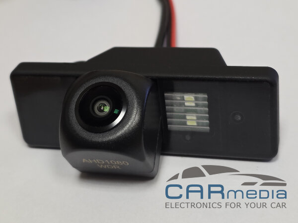 CITROEN/ INFINITI/ NISSAN/ PEUGEOT/ RENAULT/ SMART/ GEELY (по списку) CARMEDIA WDR-7263H2K-AHD1080P/720P-2K Цветная штатная камера заднего вида разрешения 2K для автомобилей в планку над номером
