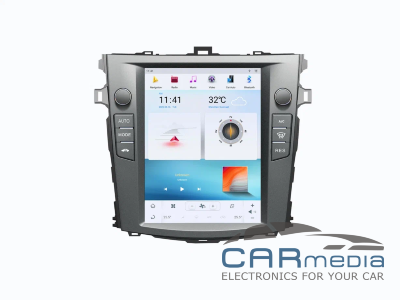 Toyota Corolla (с 2006г.в. по 2013г.в.) CARMEDIA ZF-1063-Q6-DSP-8-128-LTE Tesla-Style (Android 11.0, 8x2.0 Ghz, 8Gb Ram, 128Gb ROM, SL4745 FM, TDA 7850, DSP6ch, Bluetooth 5.0, Glonass&gps, AHD, CarPlay, HDMI, вторая зона, 4G встроен, 1080p camera, 1920*10