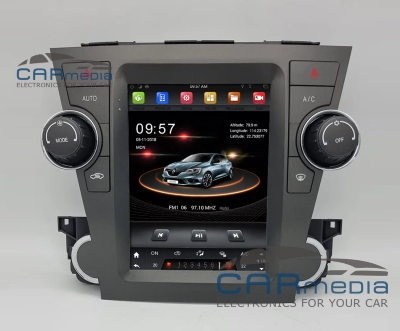  Toyota Highlander кузов U40 (с 2007г.в. по 2013г.в.) поддержка заводской камеры и JBL (с физическими кнопками) CARMEDIA EW-9725-128 (UIS7862 8x1,8 Ghz, 6Gb Ram, 128Gb ROM, DSP, 4G, AHD) Штатное головное мультимедийное устройство на OS Android 12