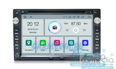 Volkswagen / Skoda / Peugeot (по списку)  цвет: черный CARMEDIA MKD-V732b-P30-8 Android 9.0 Штатное головное мультимедийное устройство