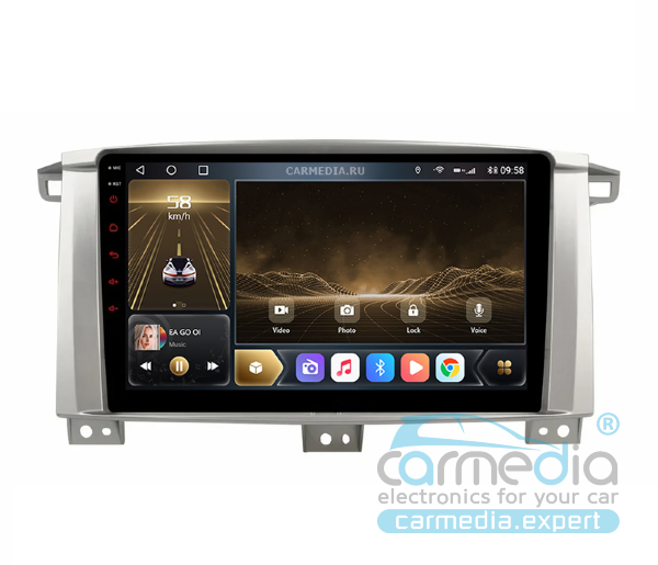Toyota Land Cruiser 105 (с 2002г.в. по 2008г.в.) CARMEDIA OL-9681-K7 (UIS7862 8x1,8 Ghz, 6Gb Ram, 128Gb ROM, DSP, 4G, AHD) Штатное головное мультимедийное устройство на OS Android 10