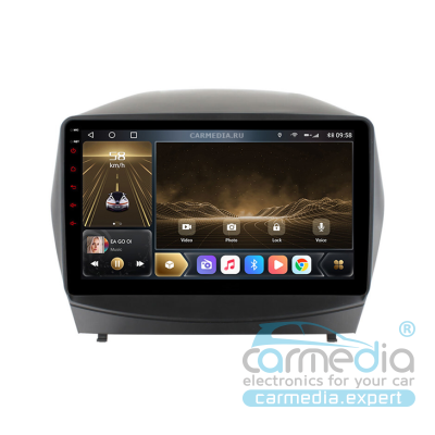  Hyundai IX35 (с 2009г.в. по 2015г.в.) дорестайл и рестайл CARMEDIA OL-1702-K7 (UIS7862 8x1,8 Ghz, 6Gb Ram, 128Gb ROM, DSP, 4G, AHD) Штатное головное мультимедийное устройство на OS Android 10