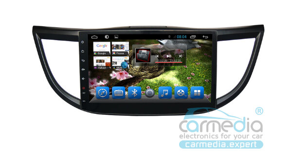 Honda CRV IV 2012-2015 (RM) поддержка оригинального усилителя и камеры CARMEDIA QR-1013-T8 Штатное головное мультимедийное устройство на OC Android 7.1.2