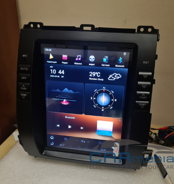 Lexus GX 470 2002-2009 high / Toyota Land Cruiser Prado 120 2002-2009 (комплетация с заводским монитором) CARMEDIA ZF-1116H-GE-360-DSP-8-128-LTE Tesla-Style (Android 13, 8x2.0 Ghz, 8Gb Ram, 128Gb ROM, SL4745 FM, TDA 7850, DSP6ch, Bluetooth 5.0, Glonass&gp