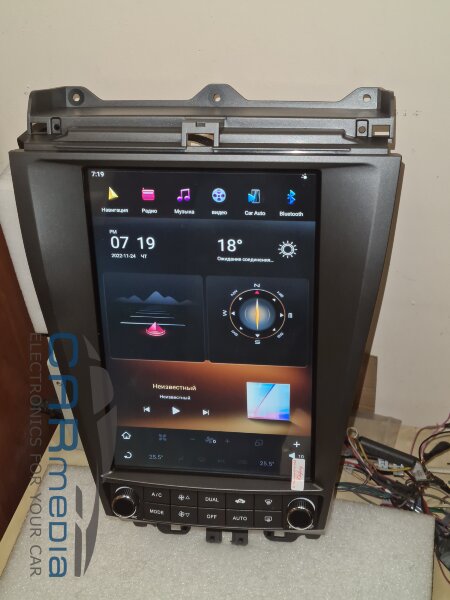 Honda Accord 7 (с 2003г.в. по 2007г.в.) CARMEDIA ZF-1228-Q6-DSP-8-128-LTE Tesla-Style (Android 11.0, 8x2.0 Ghz, 8Gb Ram, 128Gb ROM, SL4745 FM, TDA 7850, DSP6ch, Bluetooth 5.0, Glonass&gps, AHD, CarPlay, HDMI, вторая зона, 4G встроен, 1080p camera, 1920*10