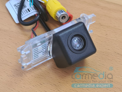 Ford Mondeo IV (с 2007г.в. по 2015г.в.), Fiesta, Focus II (Хэтчбэк), S-Max, Kuga (до 2016г.в.) CarMedia CMD-7222KL CCD-sensor Night Vision (ночная съёмка) с линиями разметки (Линза-Стекло) Цветная штатная камера заднего вида