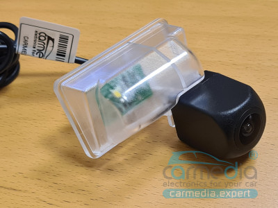 Mazda CX-5 (с 2011г.в. по 2021г.в.), CX-7, CX-9, Mazda 3, 6 (до 2007 г.в.), Mazda 6 (с 2007 г.в. по 2012 г.в. универсал) CarMedia CMD-AVG-MZCX CCD-sensor Night Vision (ночная съёмка) с линиями разметки (Линза-Стекло) Цветная штатная камера заднего вида