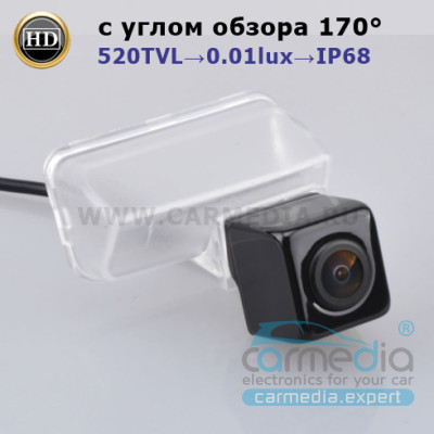 Citroen C4L DS4 / Toyota Camry V50,V55 CARMEDIA CMD-7595S Штатная цветная CCD камера заднего вида серии Night Vision с углом обзора 170°
