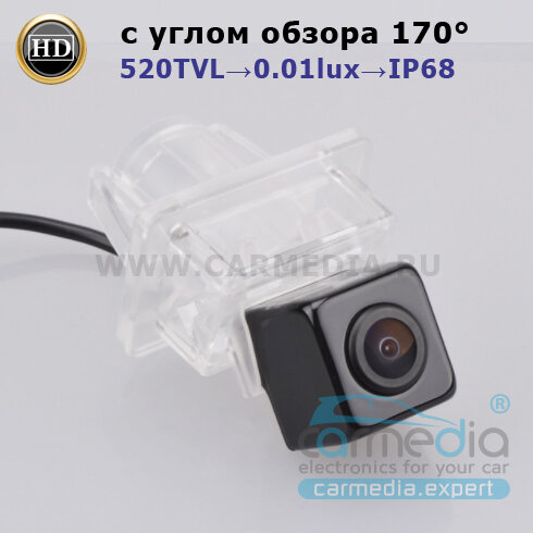 Mercedes Benz C (W204), CL (W216),CLS (W218), E (W212), S (W221) CARMEDIA CMD-7591S Штатная цветная CCD камера заднего вида серии Night Vision с углом обзора 170°