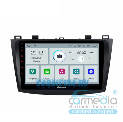  Mazda 3 2009-2013 (BL), Axela 2009-2013 поддержка всех настроек CARMEDIA OL-9507-P5-9 DSP Штатное головное мультимедийное устройство на OS Android 9.0