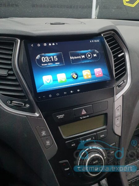 Hyundai Santa Fe 2012+ (DM), Grand Santa Fe 2014+ CARMEDIA KR-9054-T8 Штатное головное мультимедийное устройство на OC Android 9.0