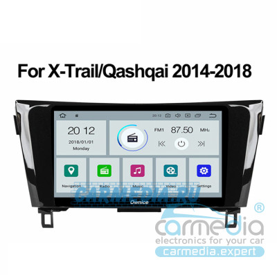  Nissan Qashqai II 2014+, X-Trail 2015+ (T32) + поддержка кругового обзора CARMEDIA OL-1675-P5-9 DSP Штатное головное мультимедийное устройство на OS Android 9.0