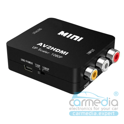 Транскодер HDMI to RCA 720P/1080P​ (для подключения выхода аудио/видео на вторую зону) для дополнительных мониторов CARMEDIA ZF-HDMI-CVBS