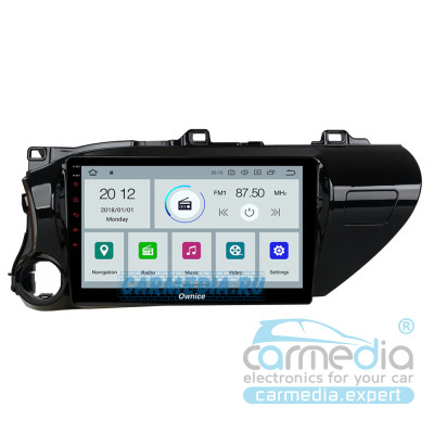  Toyota HILUX 2015+ CARMEDIA OL-1686-P5-9 DSP Штатное головное мультимедийное устройство на OS Android 9.0