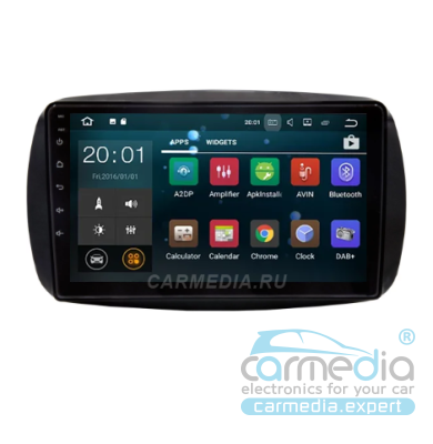 Mercedes Smart 2015-2019 (только для высоких комплектаций, с родным монитором) CARMEDIA XN-M902-P6-10 DSP Android 10 Штатное головное мультимедийное устройство