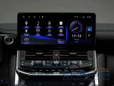 Toyota Land Cruiser 300 (с 2021г.в. ...) низкие комплектации в стиле LC300 VXR CARMEDIA ZH-T1605 (TS10 8x2,3 Ghz, 8Gb Ram, 128Gb ROM, IPS LCD, Wi-Fi, Bluetooth,  external microphone, 4G встроен, DSP) Штатное головное мультимедийное устройство на OS Androi