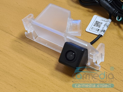Kia Rio Седан (с 2017г.в. по 2019г.в.) CarMedia CM-7336K CCD-sensor Night Vision (ночная съёмка) с линиями разметки (Линза-Стекло) Цветная штатная камера заднего вида
