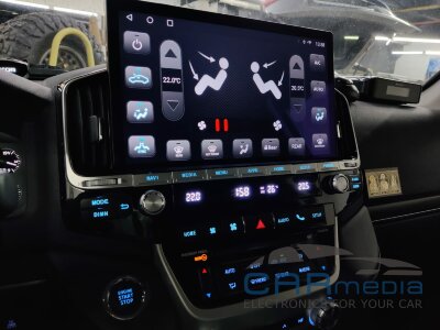 Toyota Land Cruiser 200 10.2015+ (для высоких комплектаций с круговым обзором) CARMEDIA KP-T1304 (TS10 8x2.0 GHz, 8Gb Ram, 128Gb ROM, IPS LCD, Wi-Fi, Bluetooth,  external microphone, 4G встроен, DSP) Штатное головное мультимедийное устройство на OS Andro